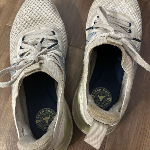 Under Armour Project Rock Shoes Womens 9 Stone Blue Sneakers Cross Training - Picture 6 of 9